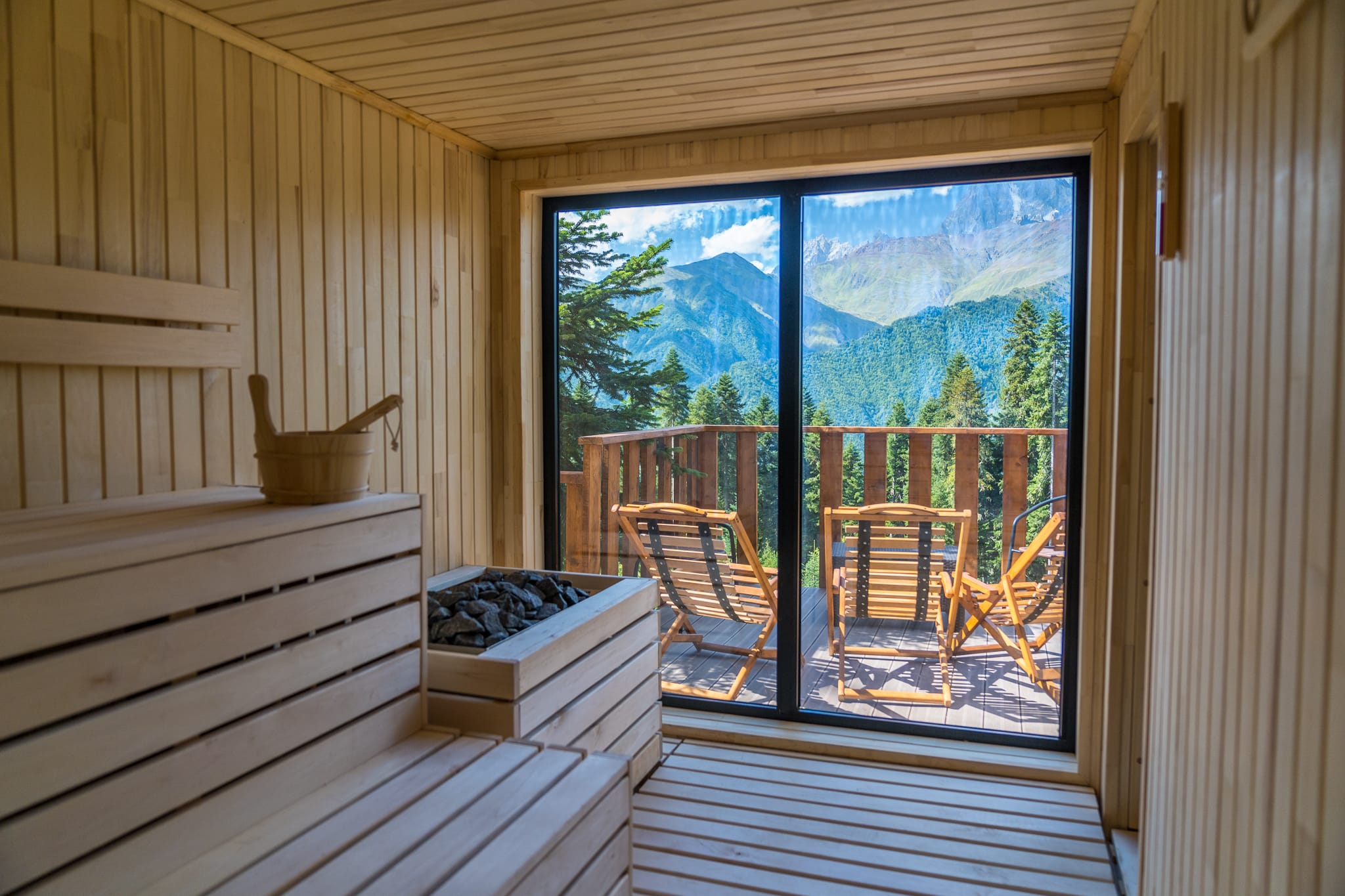 Picture of the sauna interior